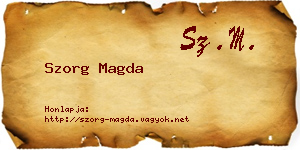 Szorg Magda névjegykártya